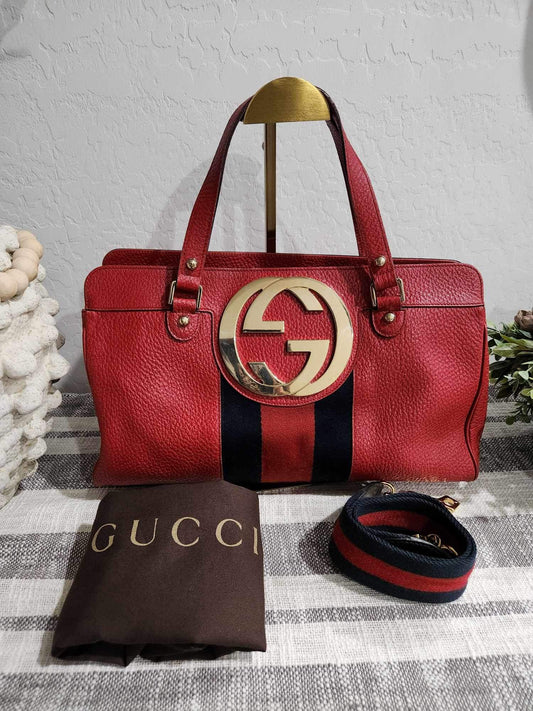 Gucci GG Blondie Web Handbag