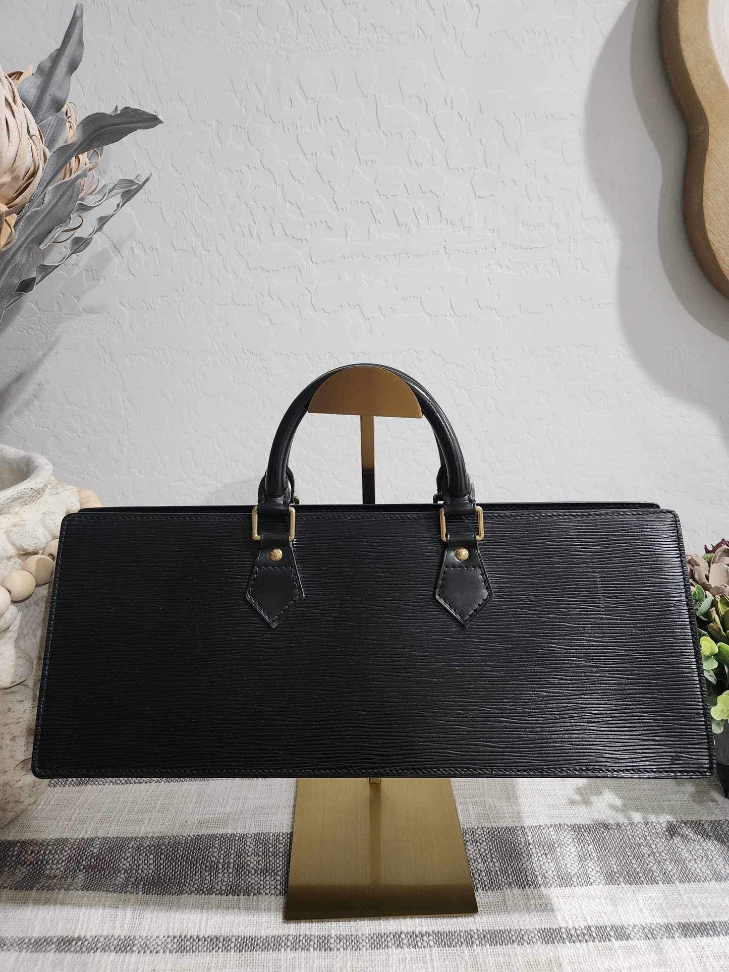 Louis Vuitton Sac Triangle Epi Leather Black Handbag