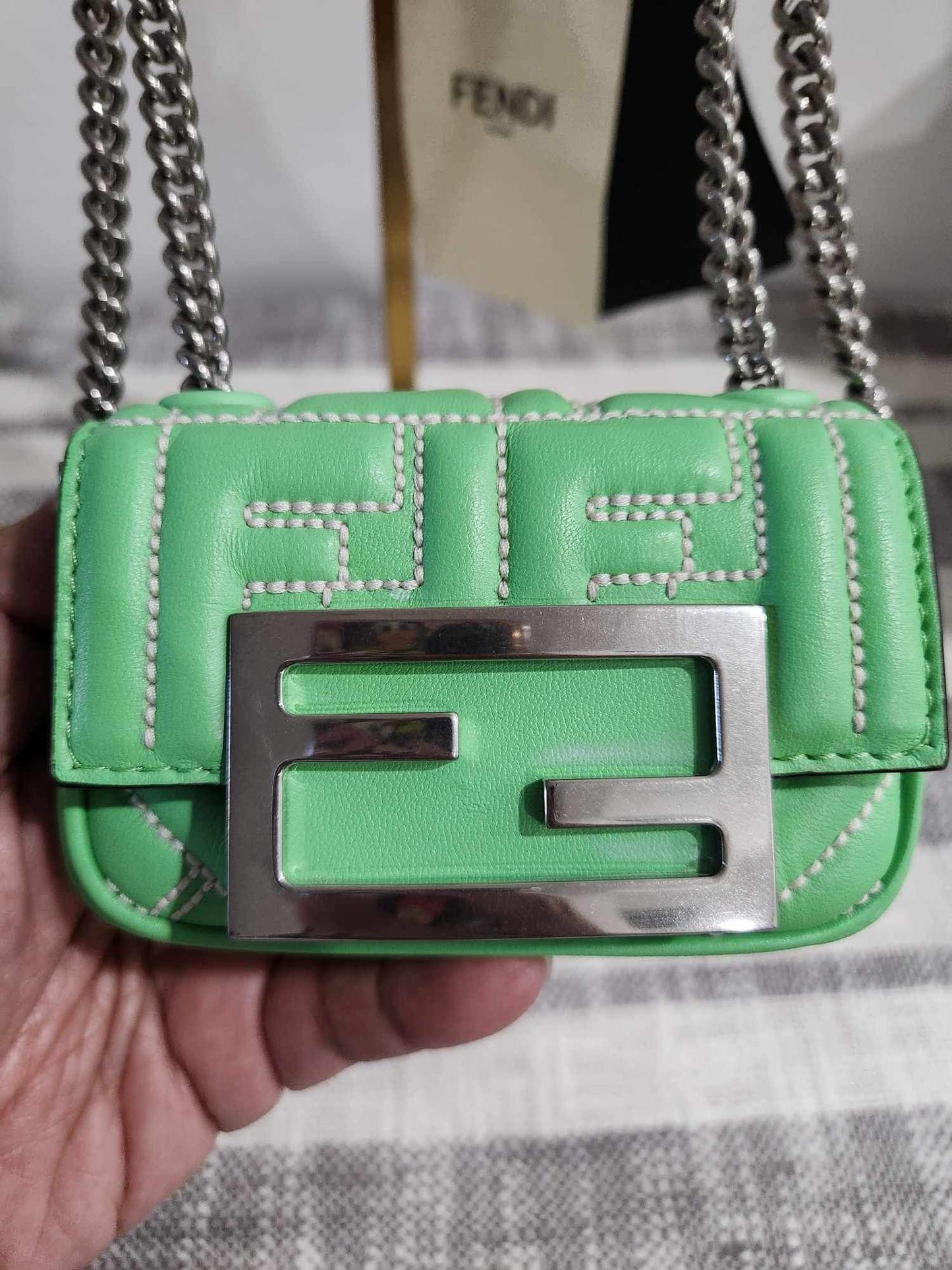 Fendi Nano Baguette Chain Bag