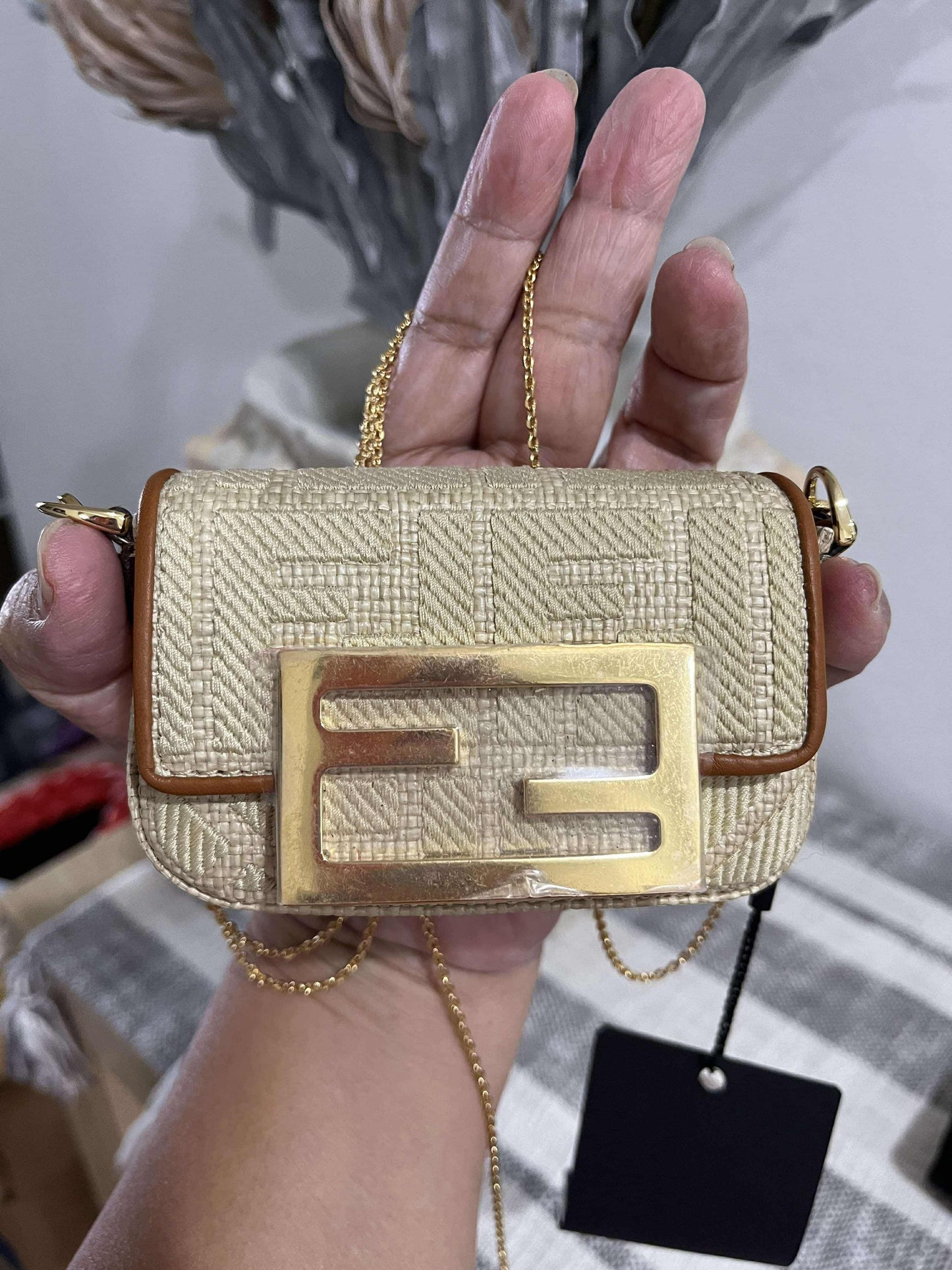 Fendi Nano Baguette Charm with detachable chain strap *BRAND NEW*